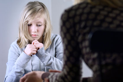 Girl in therapy